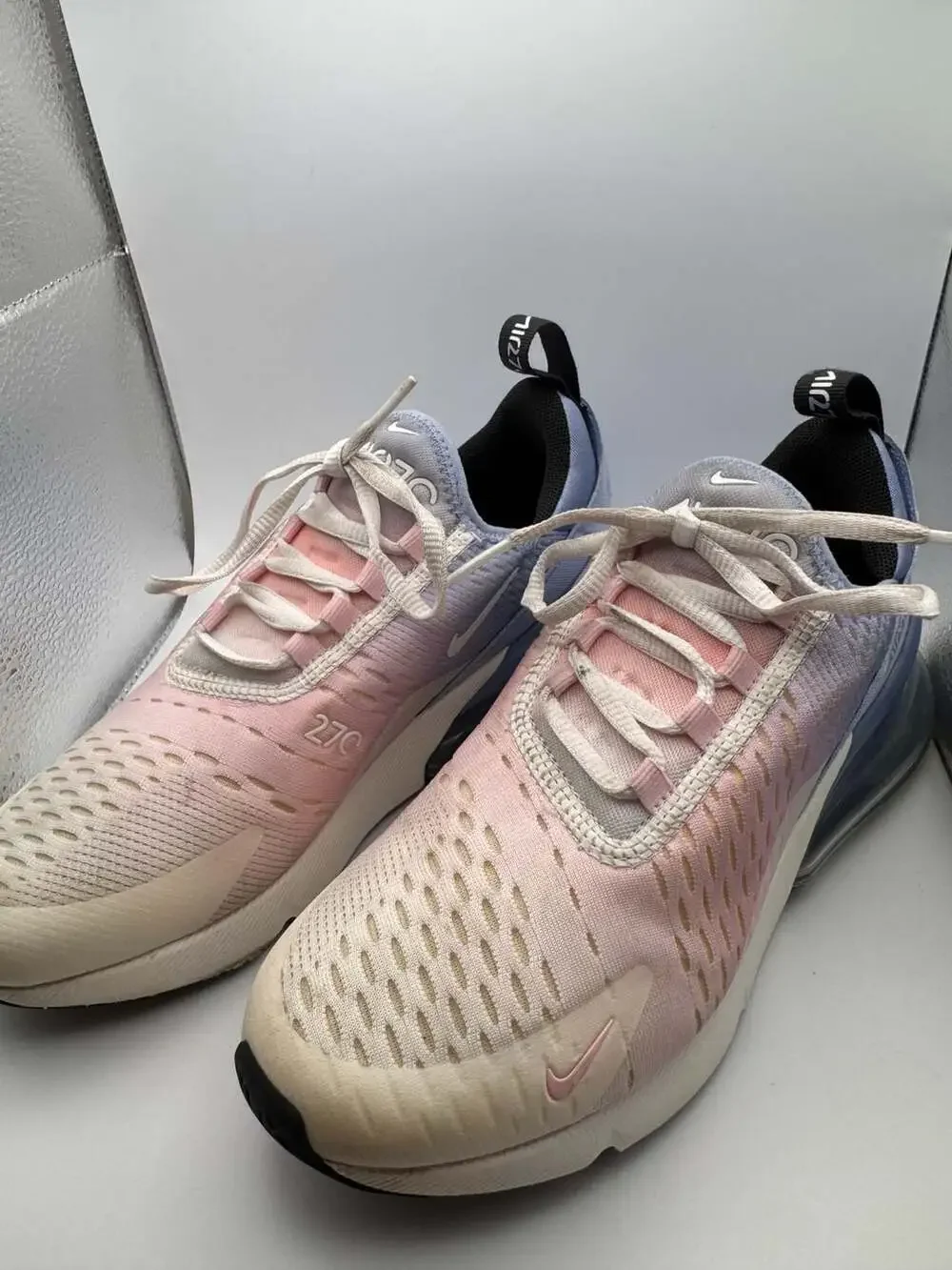Nike Women's Air Max 270 'Aluminum Pink Foam' Gradient Shoes IB4017-468 - Picture 2 of 8